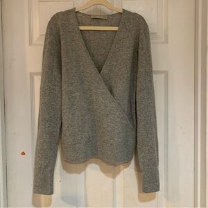 Everlane Heather Gray V-Neck Sweater